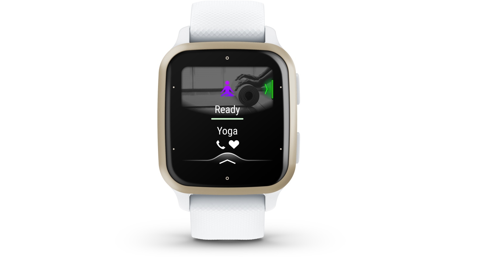 Garmin Venu Sq2 GPS Smart Watch - White and Cream Gold Bezel Garmin Venu Sq2 GPS Smart Watch - White and Cream Gold Bezel
