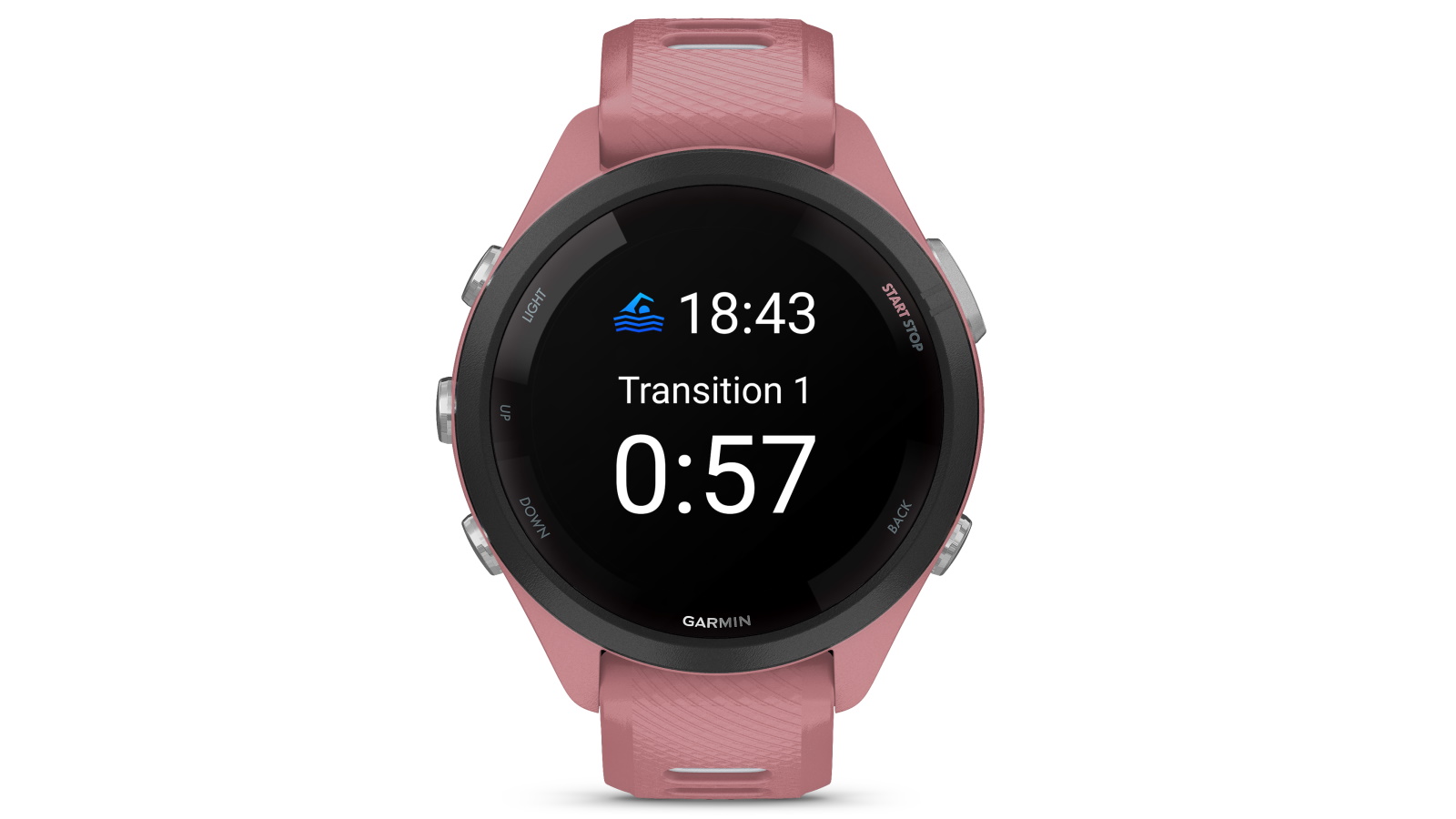 Garmin Forerunner 265S Smart Watch - Black Bezel with Light Pink