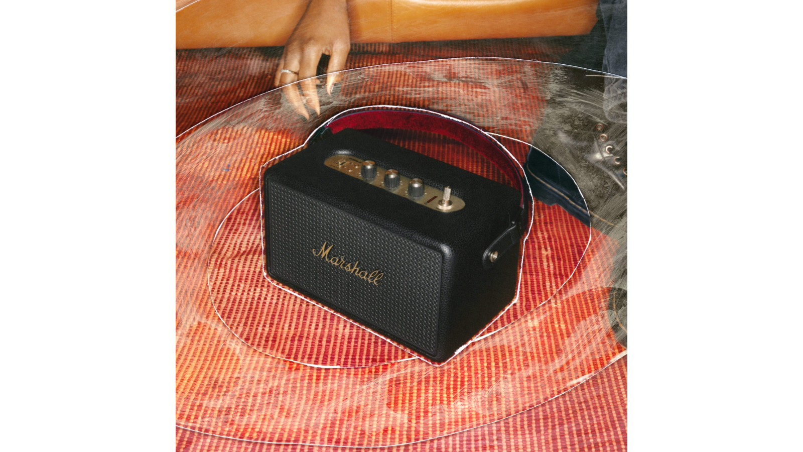Marshall Kilburn lll Black＆Brass Marshall Alto-falante Bluetooth portátil Kilburn III - preto
