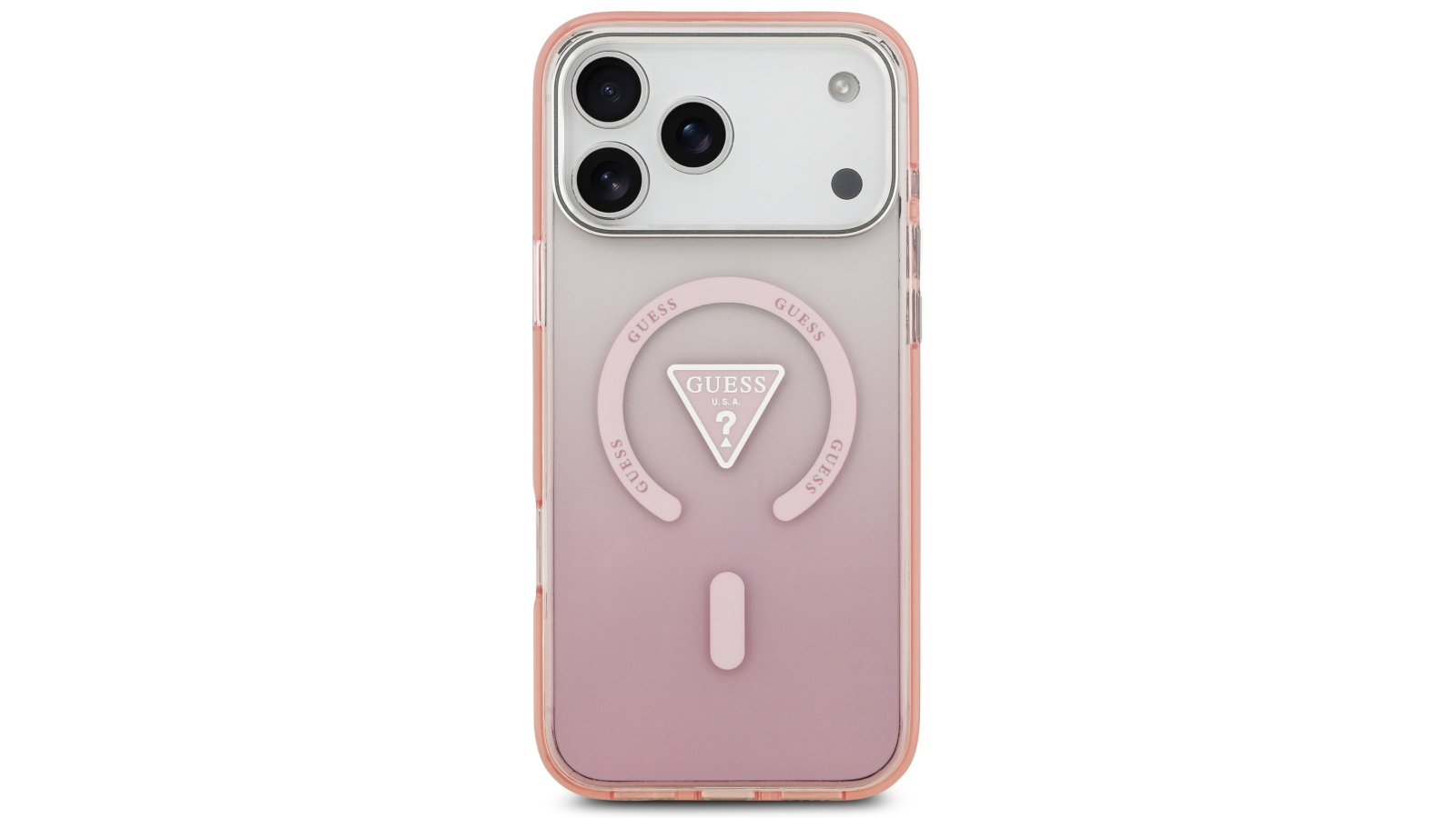 CG Mobile Guess Case For IPhone 15 Pro Max 6.7 Pink Hard Leather Case With 4G Diamond Triangle Design IPhone 15 Pro Max Case CG Mobile Guess Case For IPhone 15 Pro Max 6.7 Pink Hard Leather Case With 4G Diamond Triangle Design IPhone 15 Pro Max Case