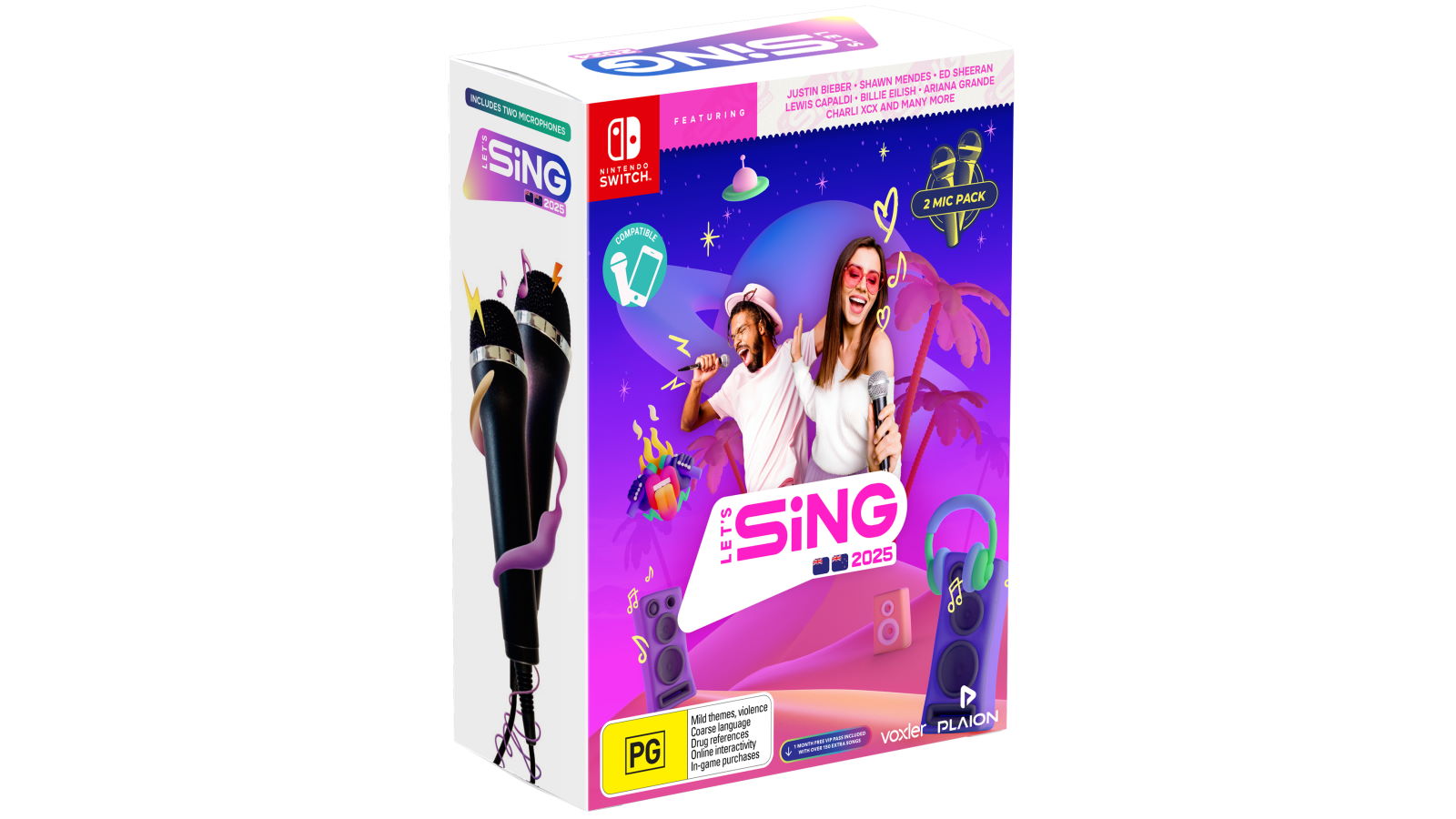 Jeu Let's Sing 2025 Avec 2 Micros Pour PlayStation 5 - Édition Bundle Neuve - Chant Et Karaoké