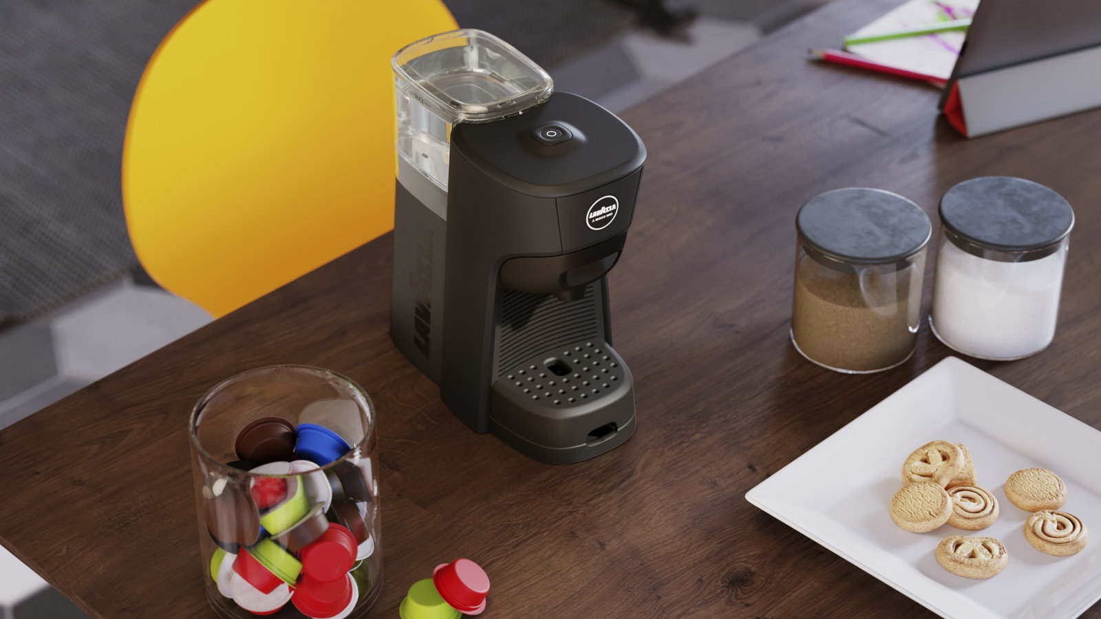 Lavazza Tiny Eco A Modo Mio Capsule Coffee Machine - Black