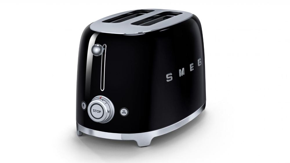 Smeg 50's Retro Style 2 Slice Toaster Black Joyce Mayne