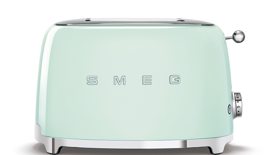 Smeg 50's Retro Style 2 Slice Toaster Pastel Green Joyce Mayne