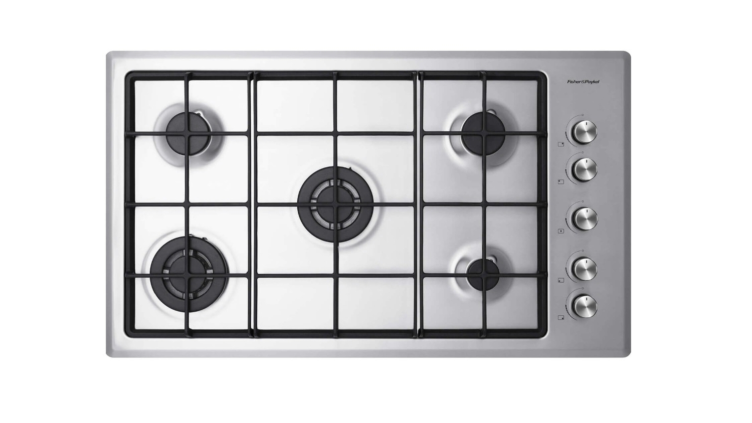 Fisher & Paykel 90cm 5 Burner Gas on Steel Cooktop LPG Joyce Mayne