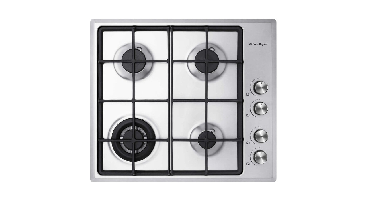 Fisher & Paykel 60cm 4 Burner Gas on Steel Cooktop Joyce Mayne