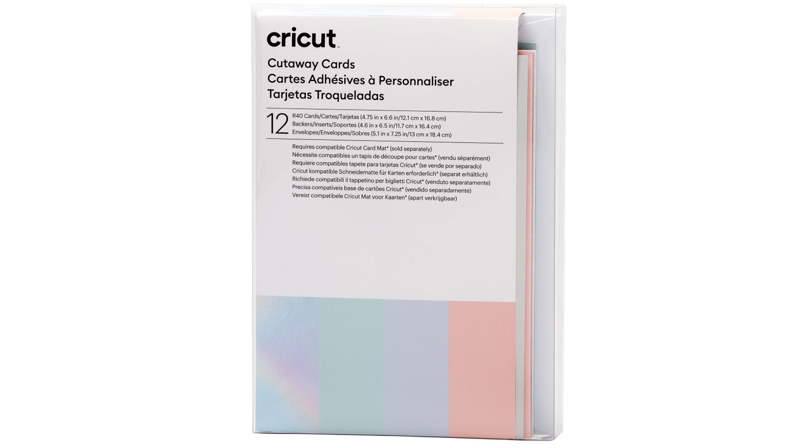 Cricut R40 Mix Pastel Sample Cutaway Cards Joyce Mayne