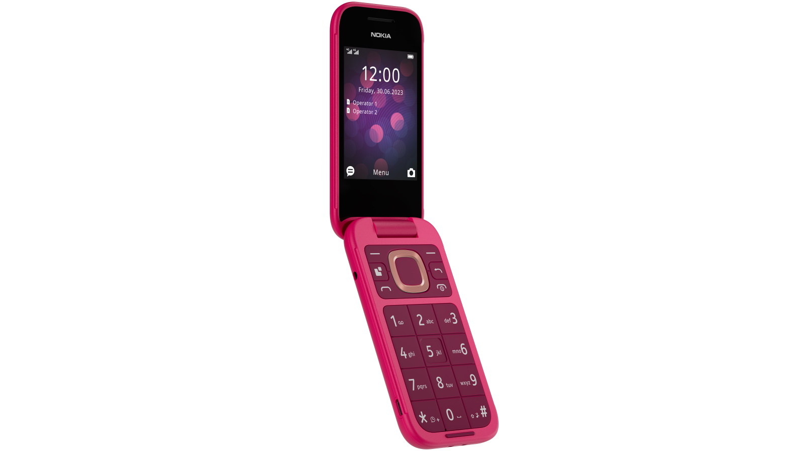 Pink Smartphone 本体 Nokia 2660 Flip Phone - Pop Pink | Joyce Mayne