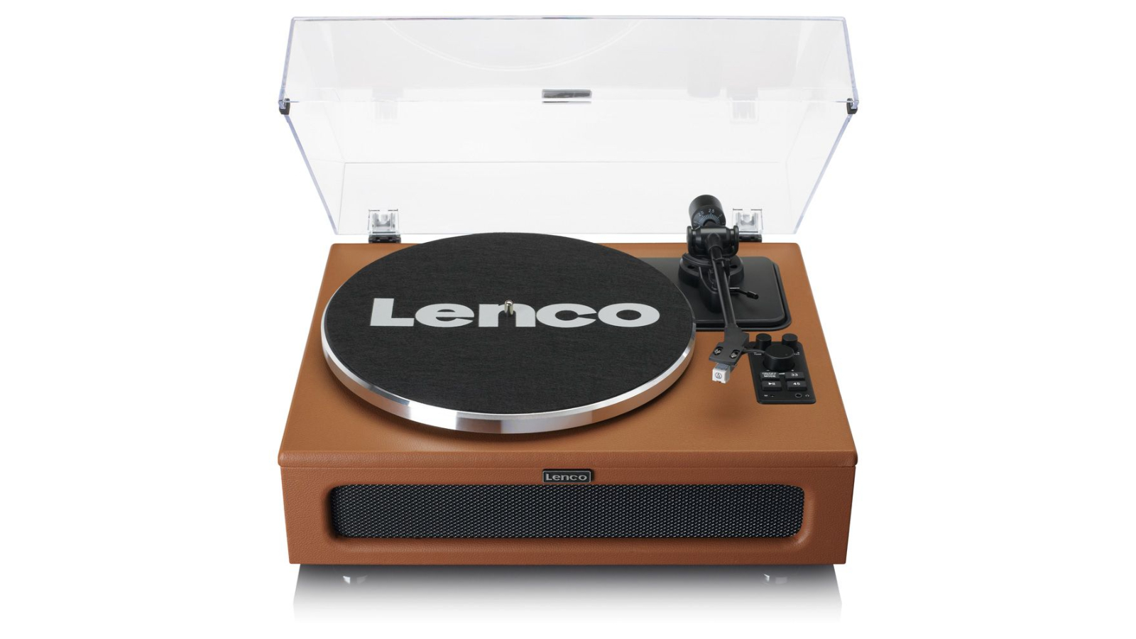 Lenco 4 Built-In Bluetooth Speaker Wooden Turntable - Brown