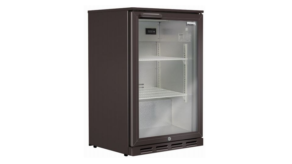 Husky 118L Single Door Back Bar Fridge Black Joyce Mayne