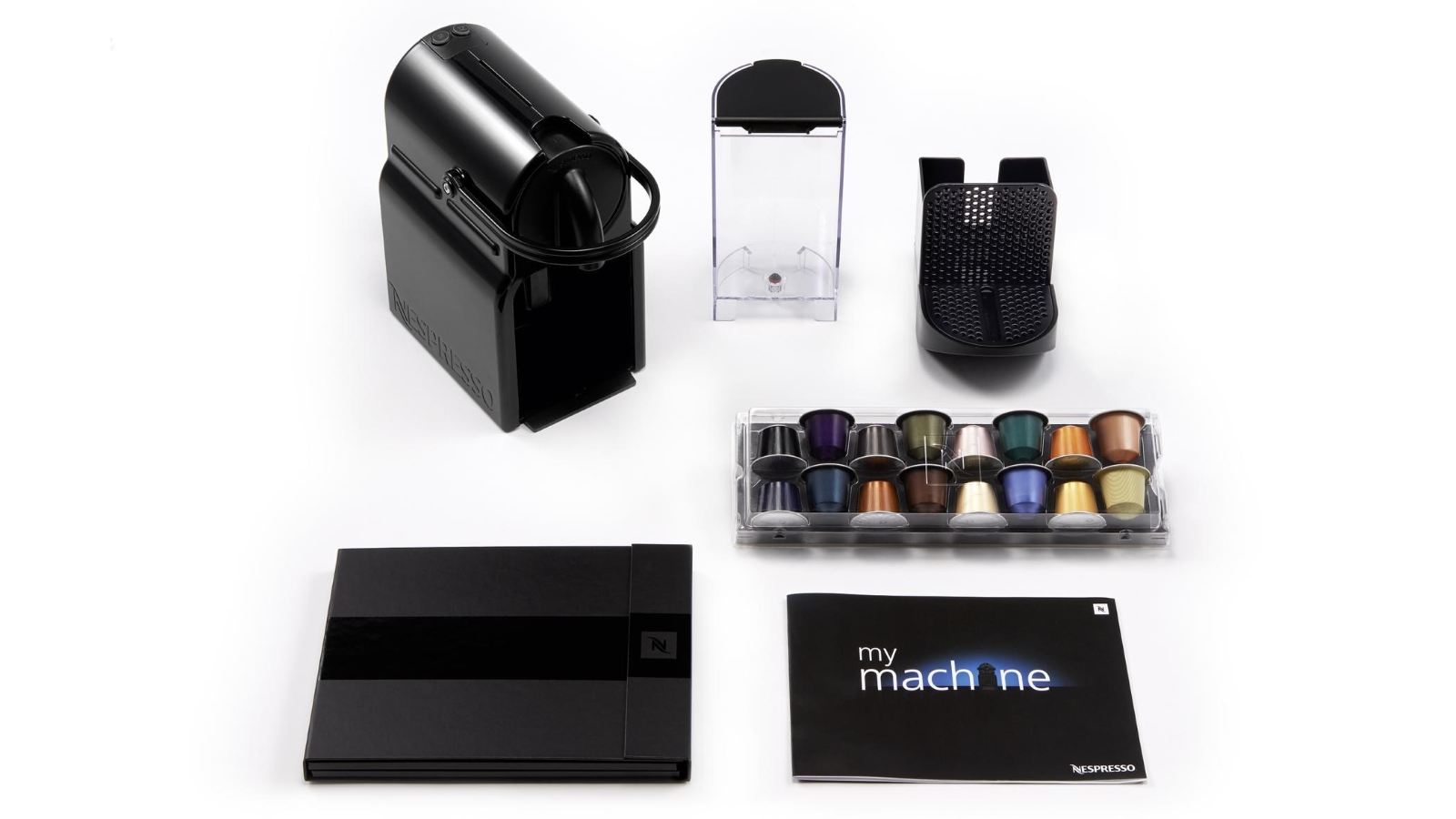 Nespresso Inissia Coffee Machine with Milk Frother by DeLonghi Black