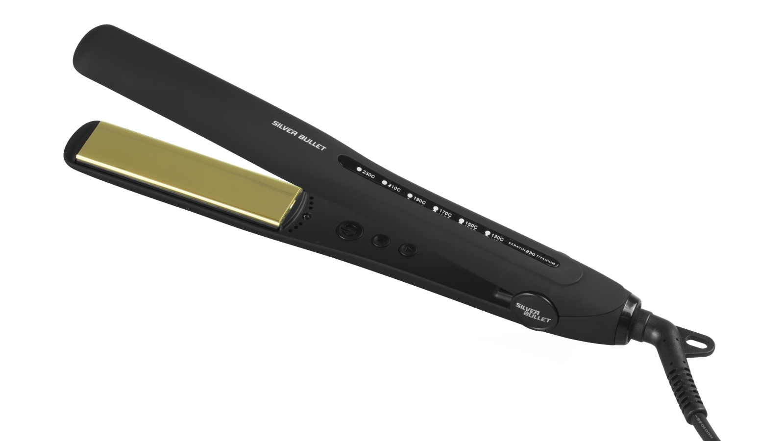 Silver Bullet Keratin 230 Titanium 25mm Hair Straightener Gold