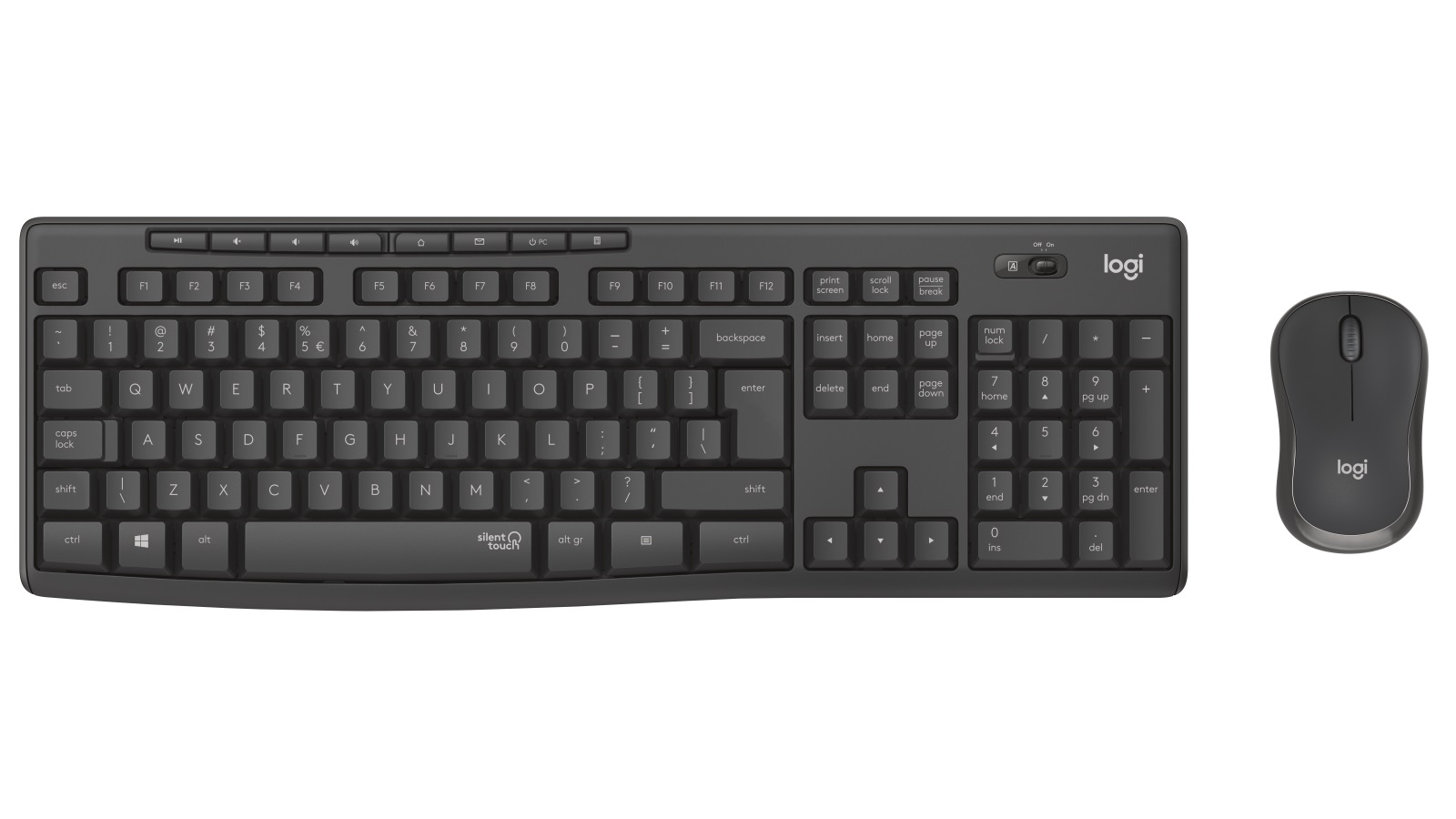Logitech MK295 Silent Wireless Keyboard & Mouse Combo - Graphite