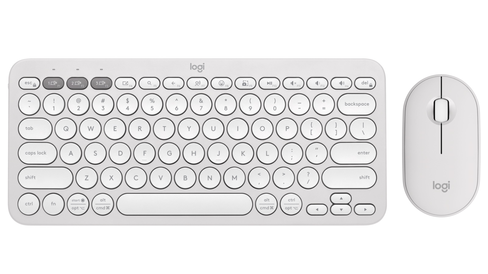 Logitech Pebble 2 Combo - Tonal White