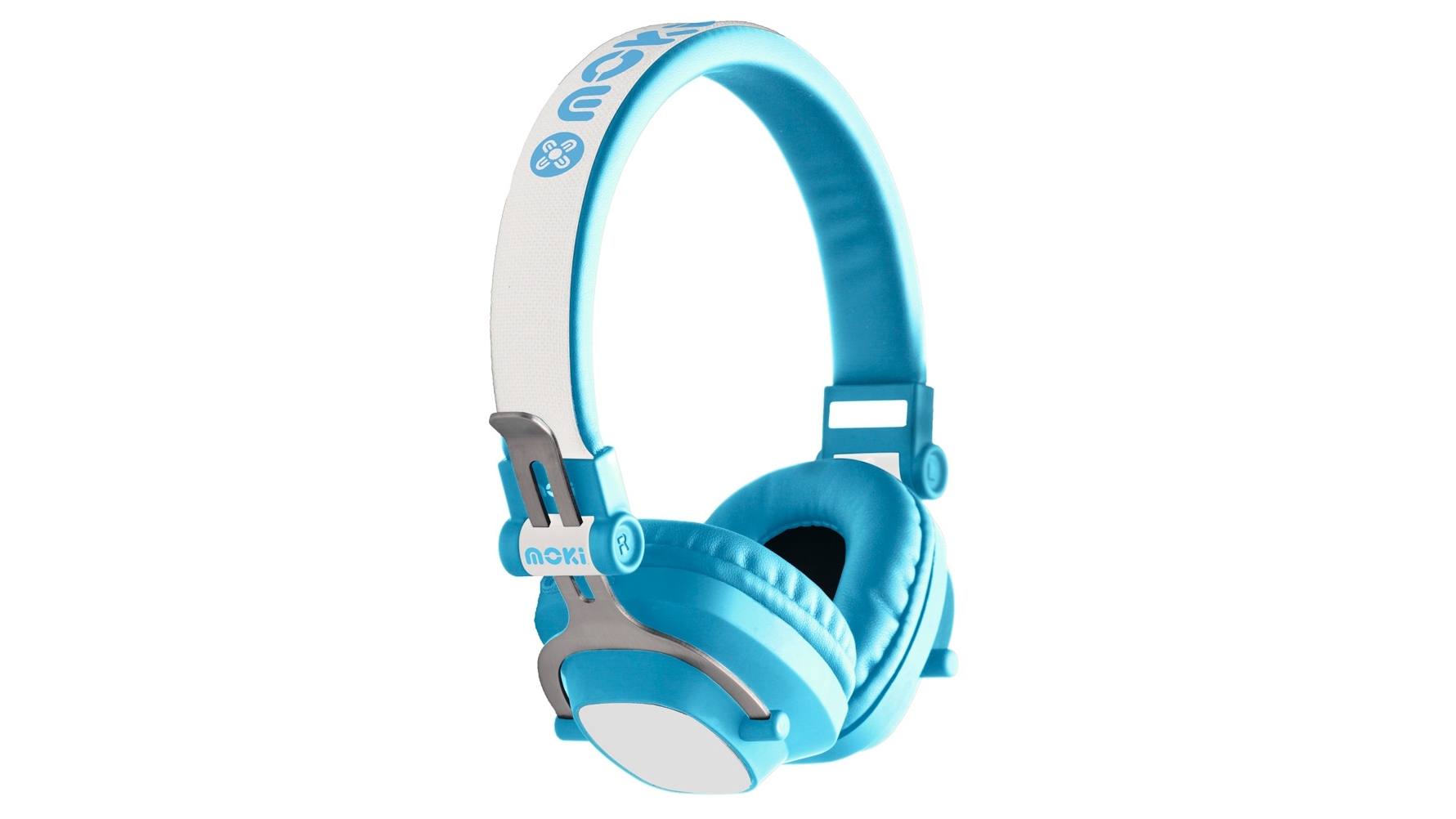 Moki EXO Kids Bluetooth Wireless On-Ear Headphones Blue Joyce