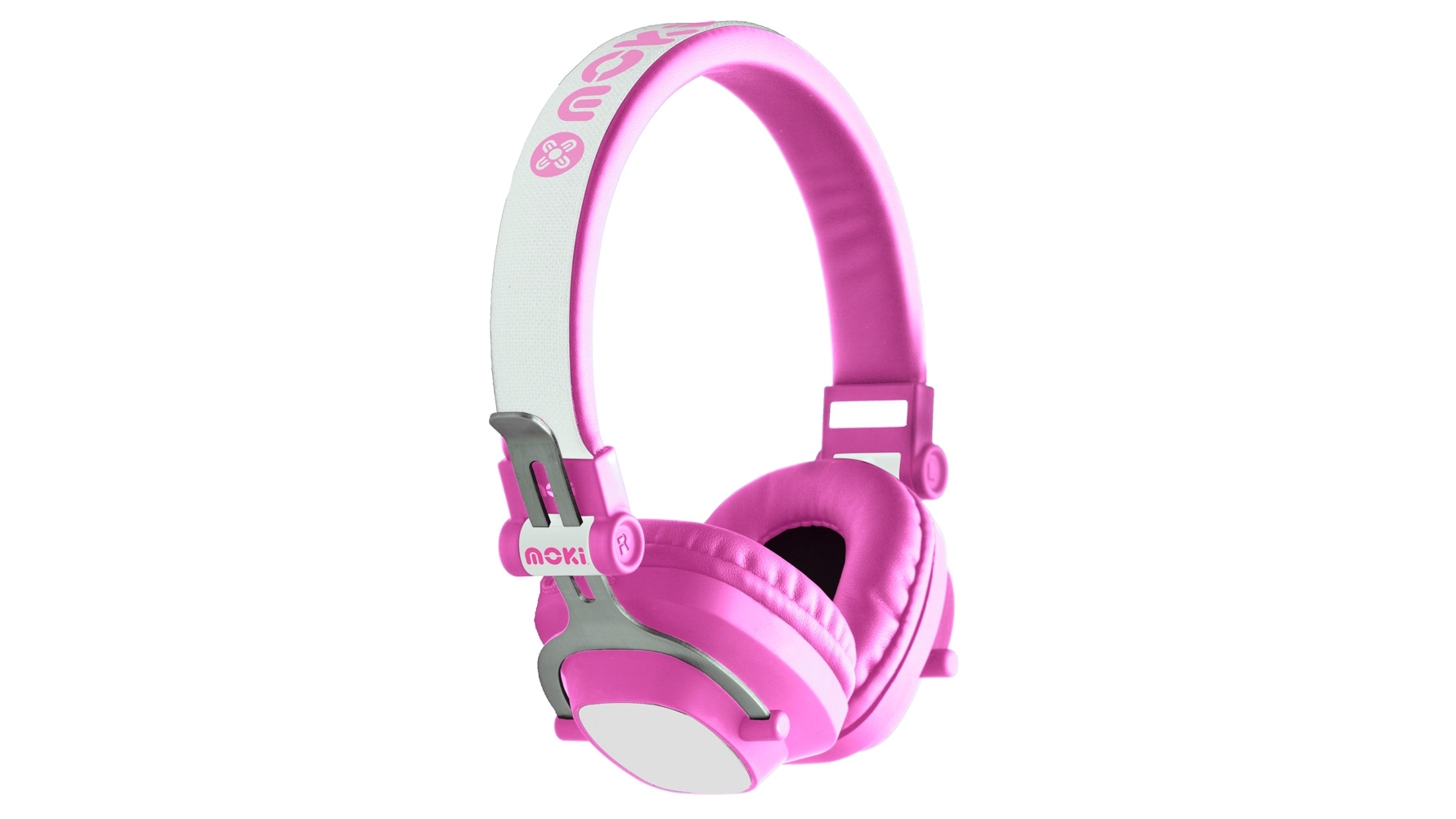 Moki EXO Kids Bluetooth Wireless On-Ear Headphones Pink Joyce