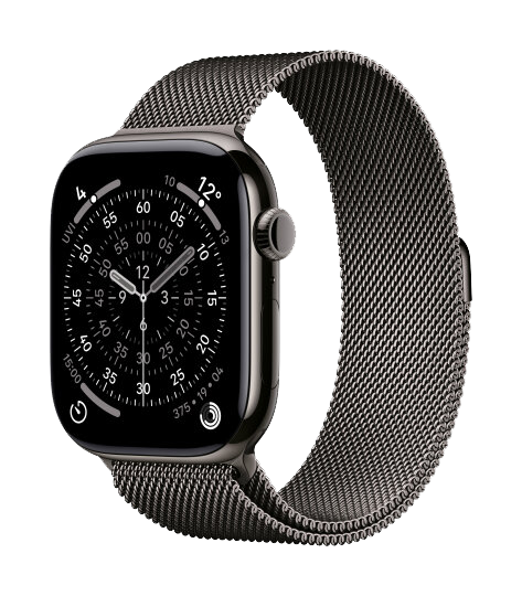 Apple Watch Series 11 GPS + Cellular 46mm Slate Titanium Case with Slate Milanese Loop - S/M