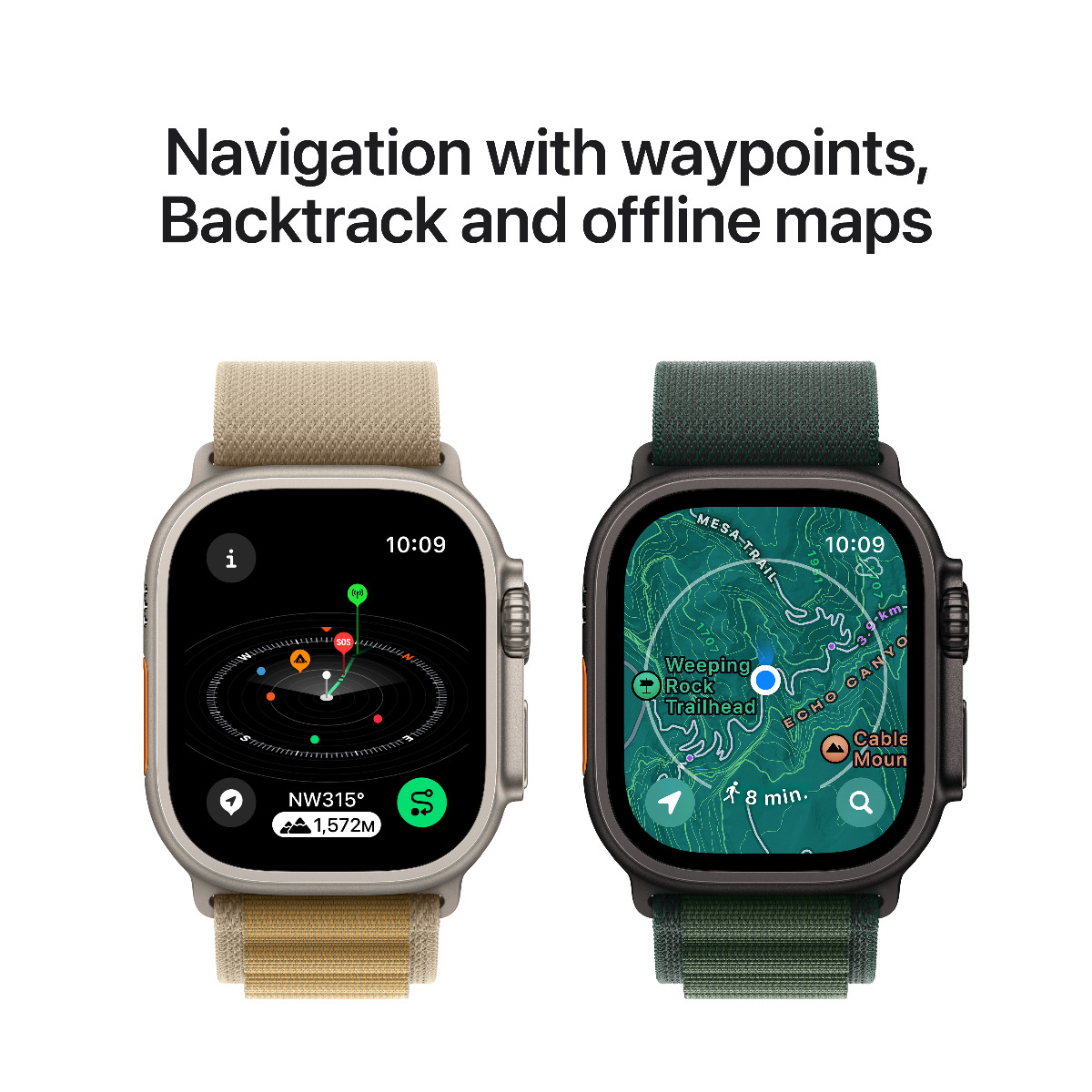 Apple - A.u Apple Watch Ultra 2 GPS + Cellular 49mm Black Titanium Case