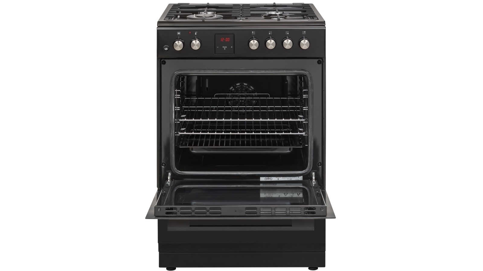 Belling 600mm Dual Fuel Freestanding Cooker with Gas Cooktop Joyce Mayne