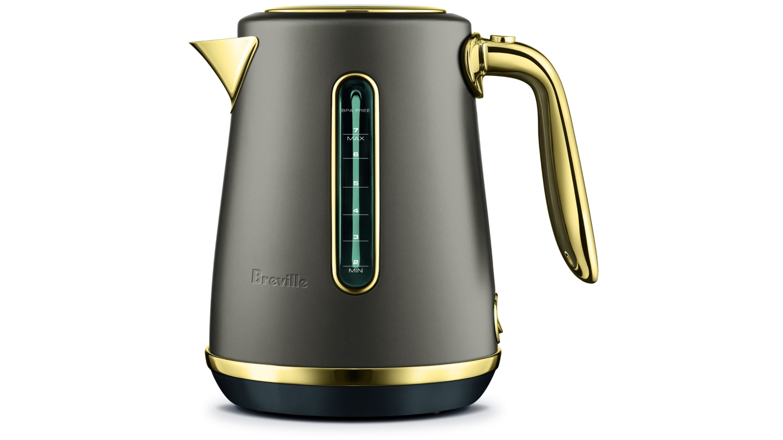 Breville Soft Top Luxe Brass Kettle Portobello Mushroom