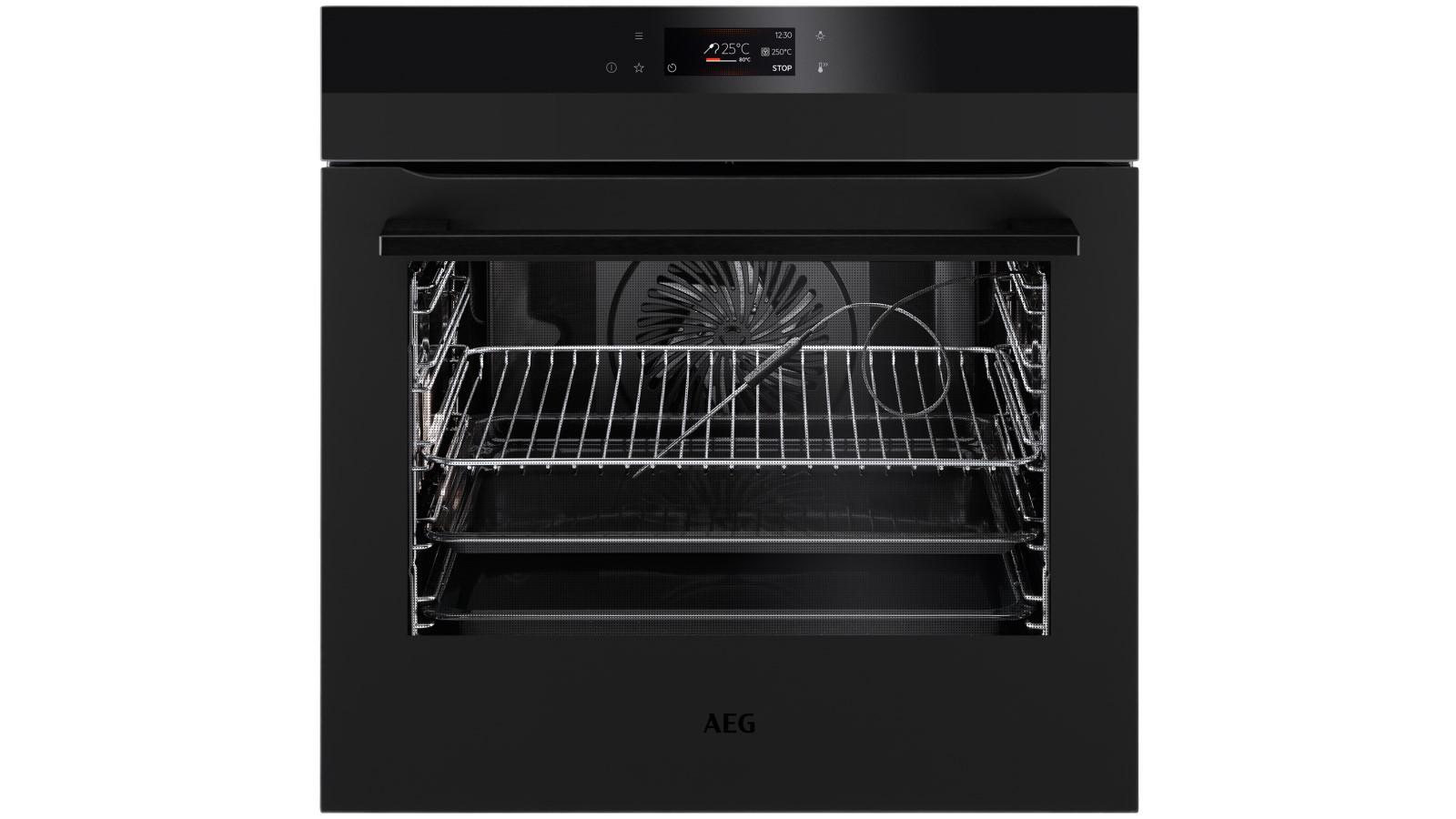 AEG 600mm SenseCook Pyroluxe Multi-Function 17 Oven - Matte Black