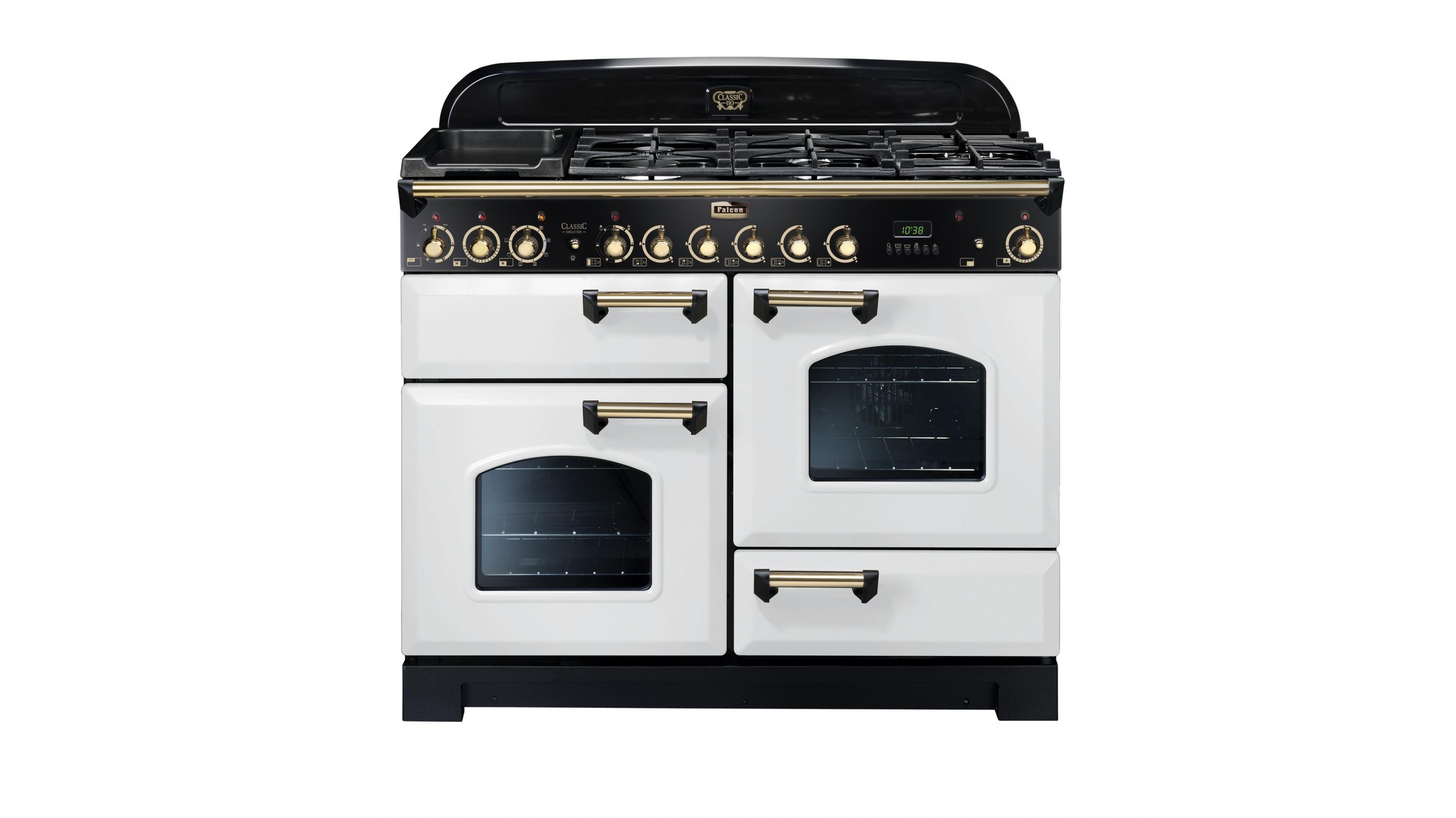 Falcon Classic Deluxe 1100mm Dual Fuel Freestanding Cooker White