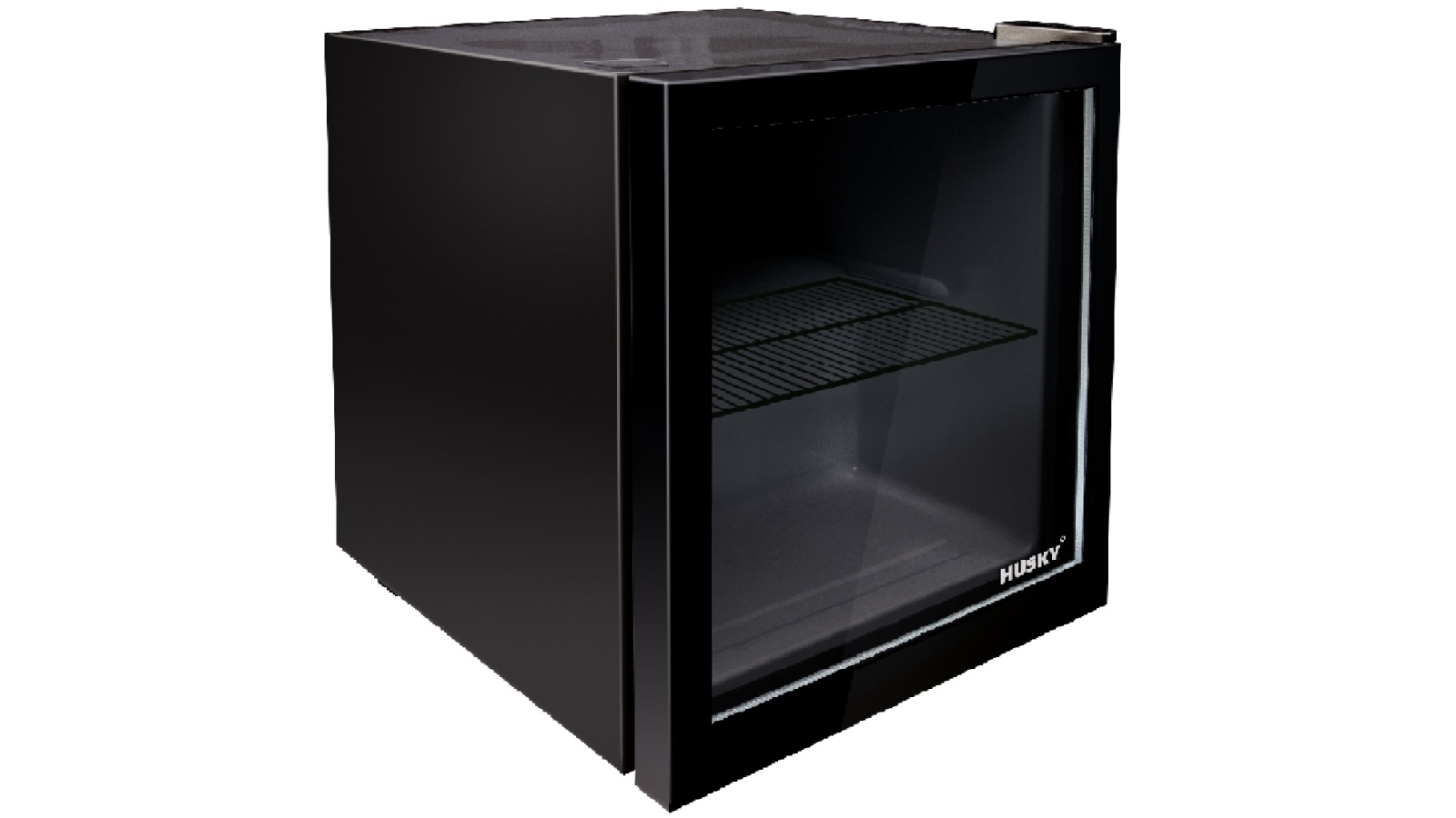 Husky 48L Glass Door Compact Bar Fridge - Black | Joyce Mayne