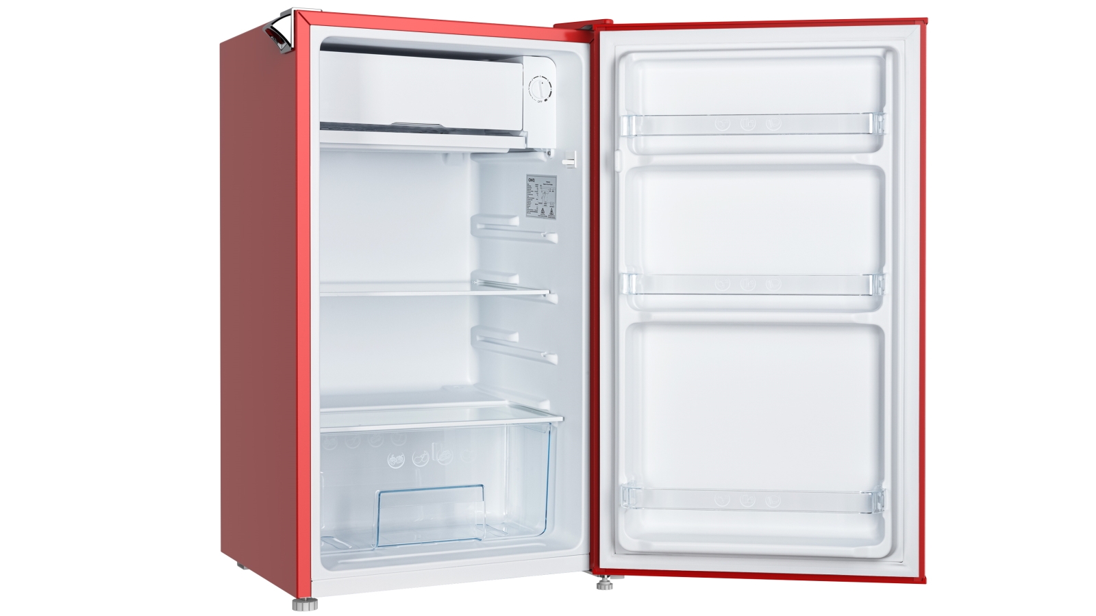CHiQ 90L Retro Style Bar Fridge Red Joyce Mayne