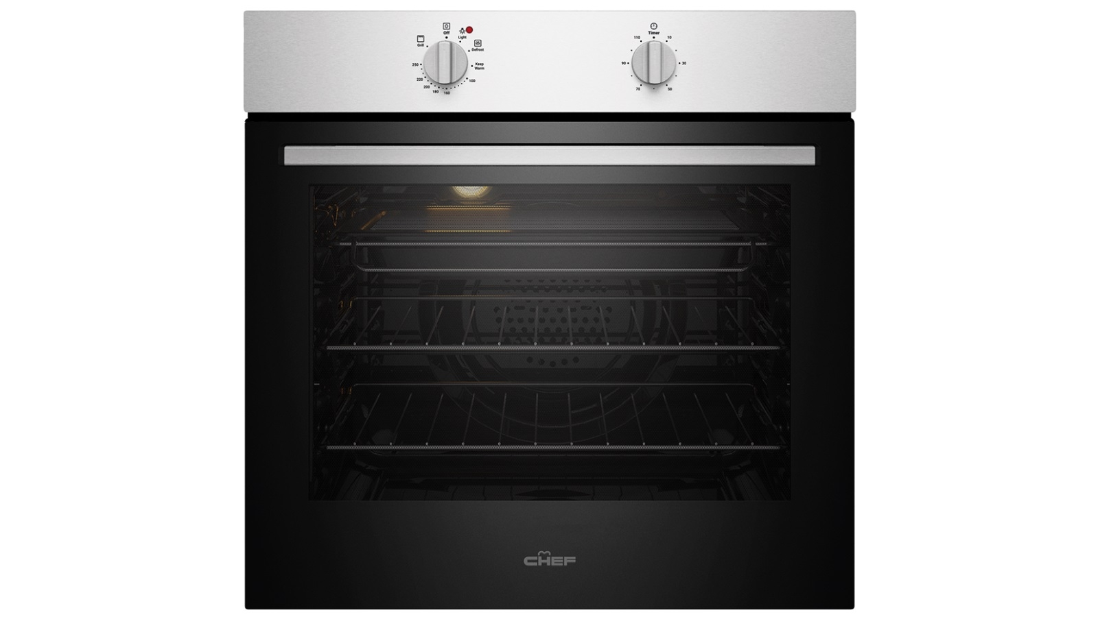 Chef 600mm Multifunction 3 Fan Forced Oven with 10A Plug & Play - Stainless Steel 