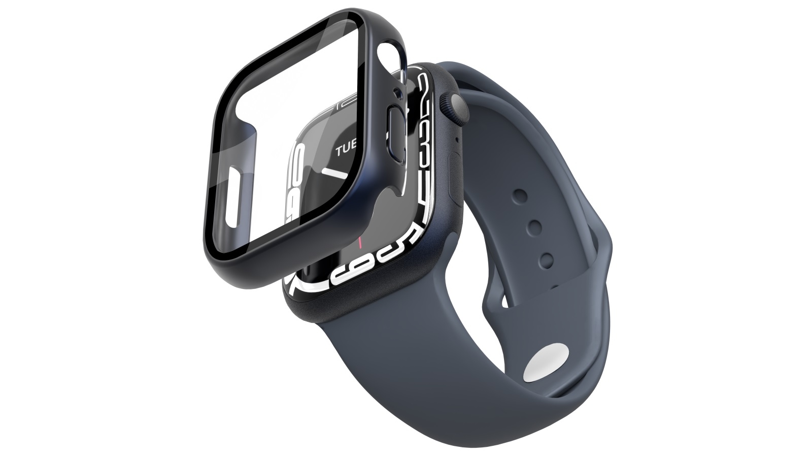 EdgeShield Case with Glass Screen Protector for Apple Watch