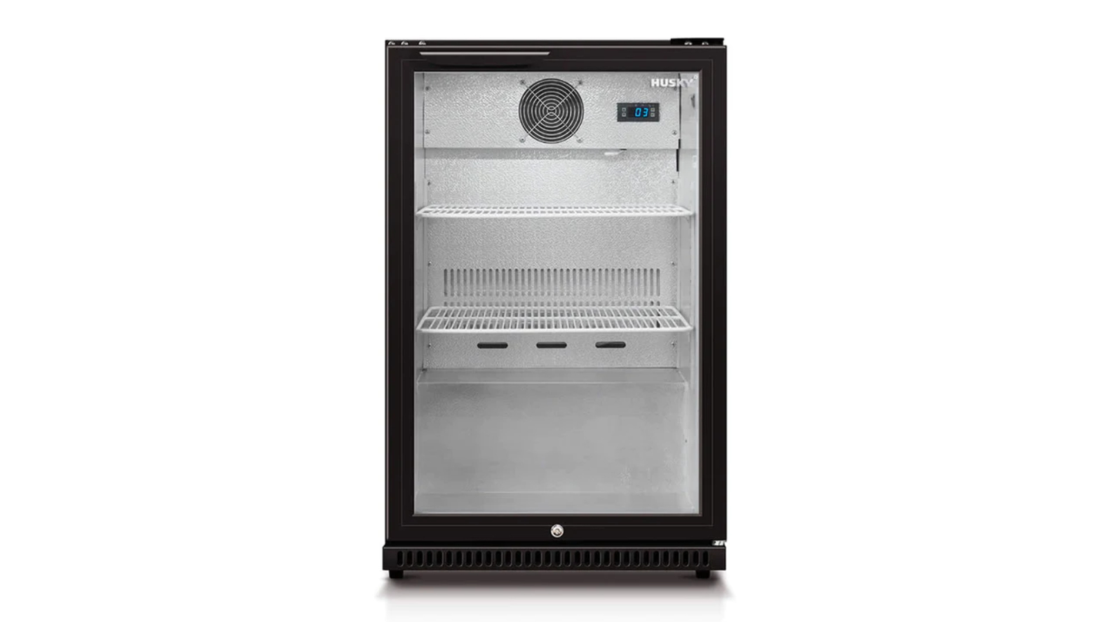 Husky 118L Single Door Back Bar Fridge Black Joyce Mayne