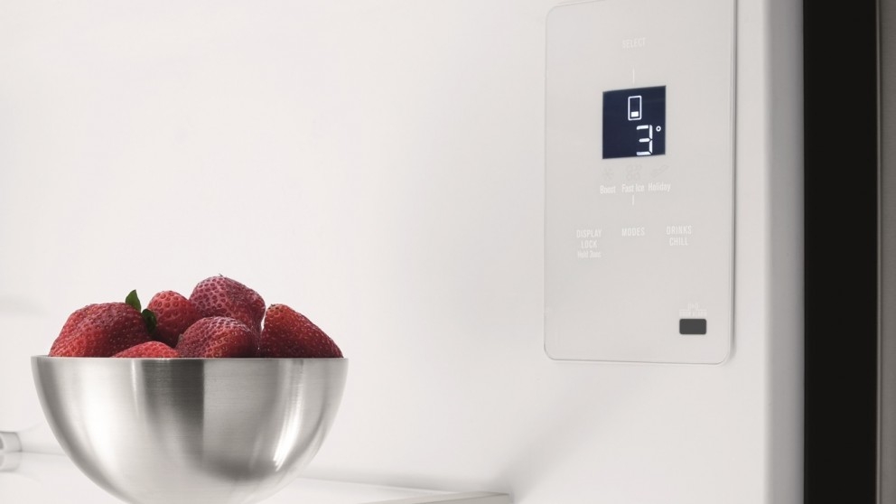 Electrolux 425L Bar Handle Right Hinge Bottom Mount Fridge Stainless