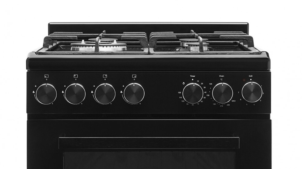 Euromaid 540mm Gas Freestanding Cooker Black Joyce Mayne