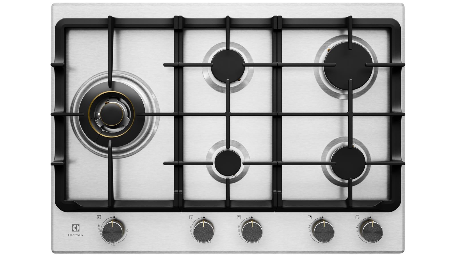Electrolux 750mm UltimateTaste 900 5 Burner Stainless Steel Gas Cooktop