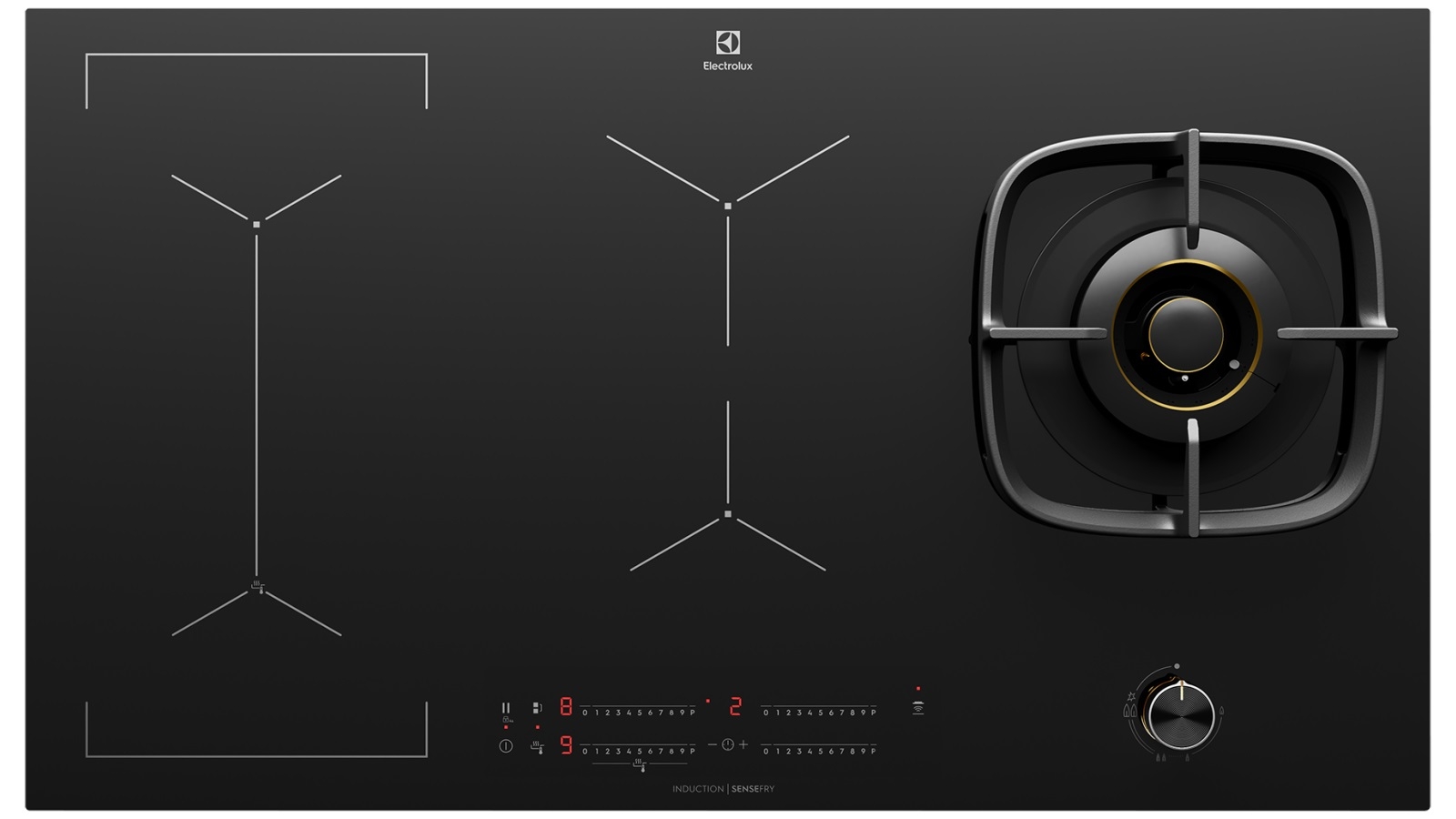 Electrolux 900mm UltimateTaste 900 4 Zone Hybrid Induction with Gas