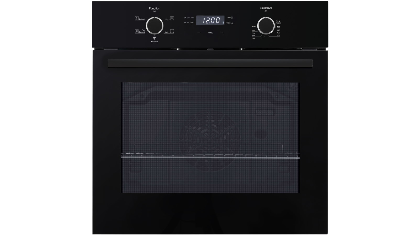 Emilia 600mm 5-Function Black Electric Fan Forced Oven