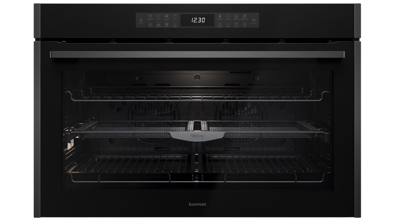 Euromaid 900mm 16Function Builtin Oven with Air Fry Dark Stainless
