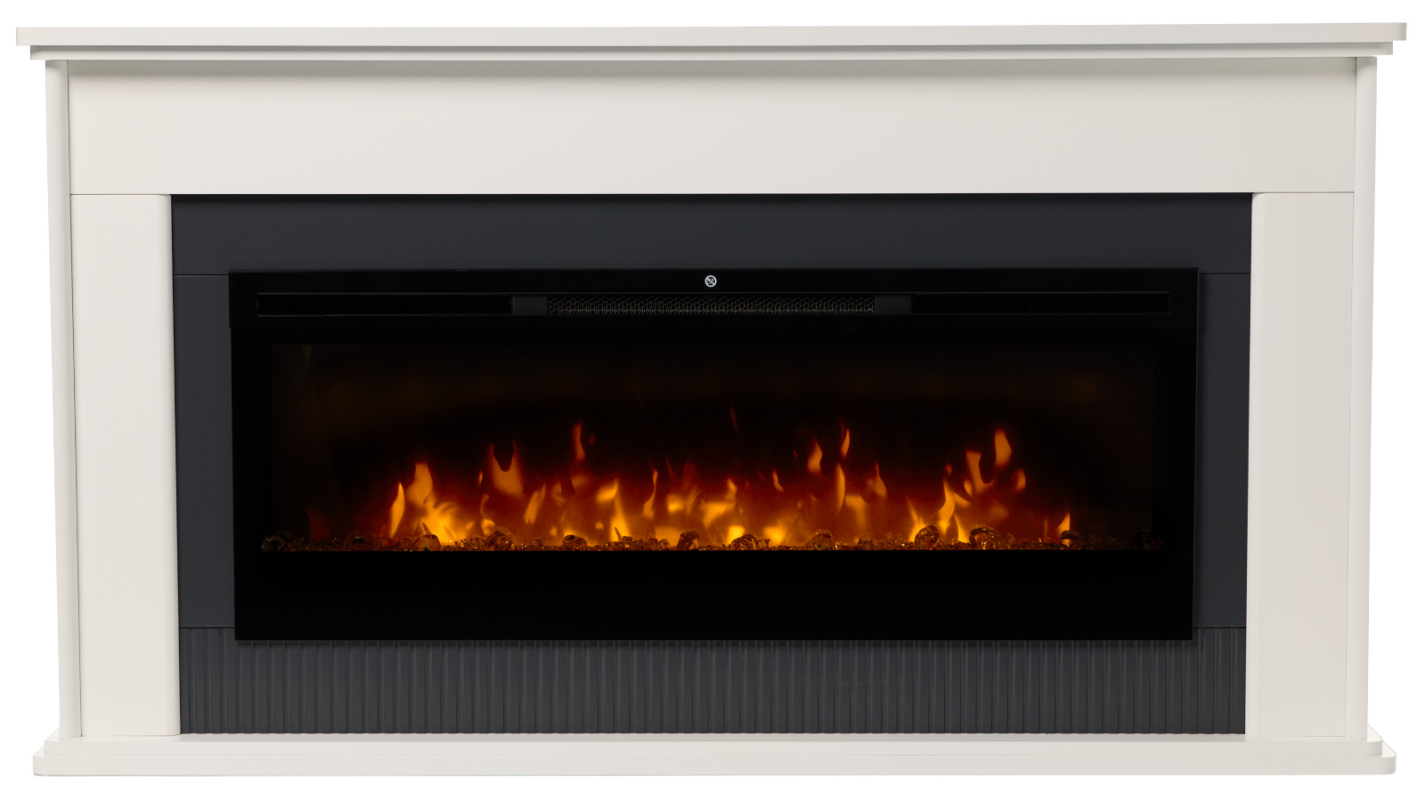 Dimplex 1.2kW Embassy Linear Mantle Suite Electric Fireplace - White