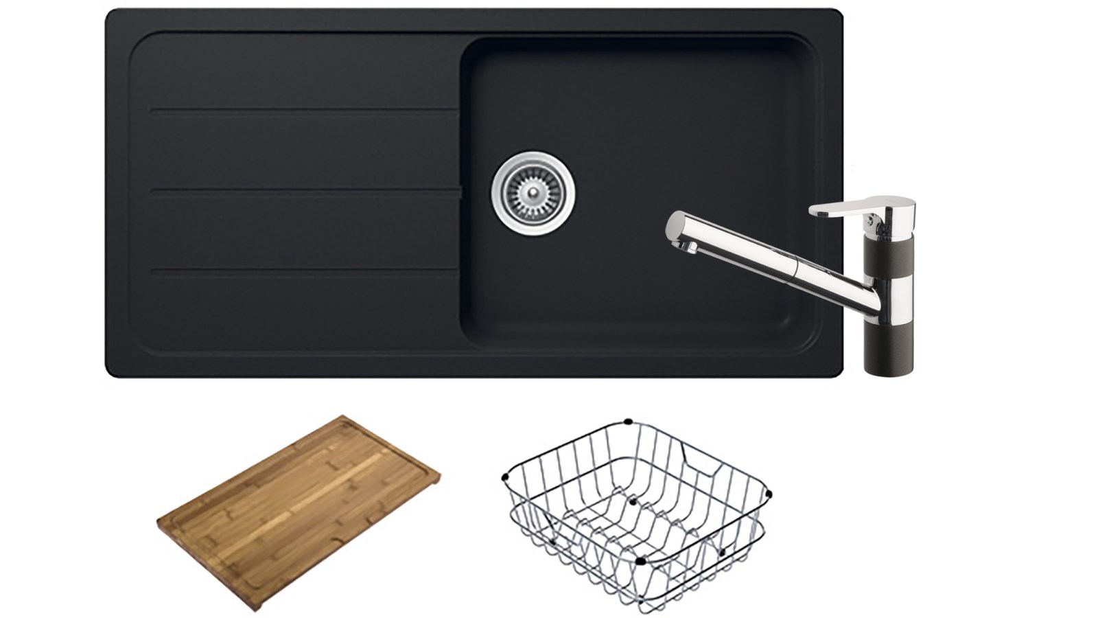 Shock Formhaus FD100LB Sink Package with Armando Vicario Pull Out