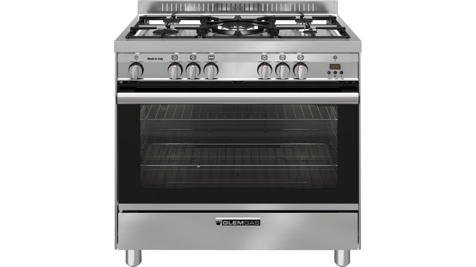 Glem 900mm Stainless Steel Freestanding Fan Assisted Gas Cooker Joyce