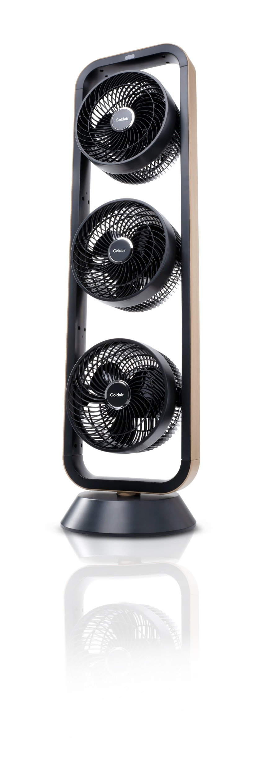 Goldair Direct Current Tower Fan Wood Finish Joyce Mayne