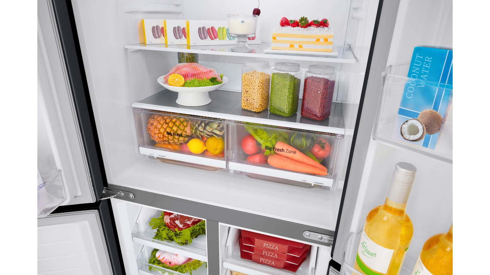 LG 530L Slim French Door Fridge Matte Black Joyce Mayne