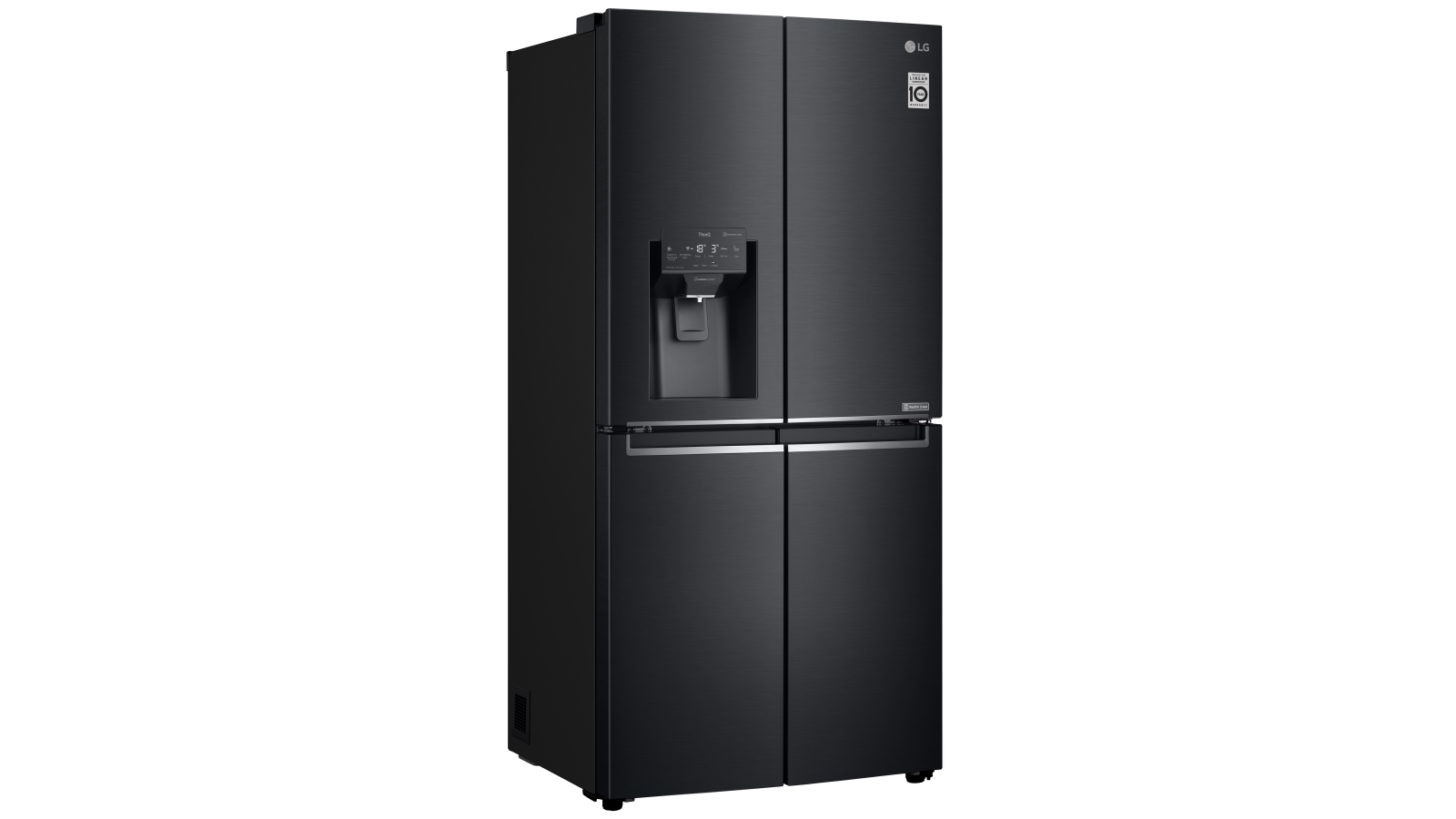 LG 508L Slim French Door Fridge with Non Plumbed Ice and Water Dispenser Matte Black Joyce Mayne