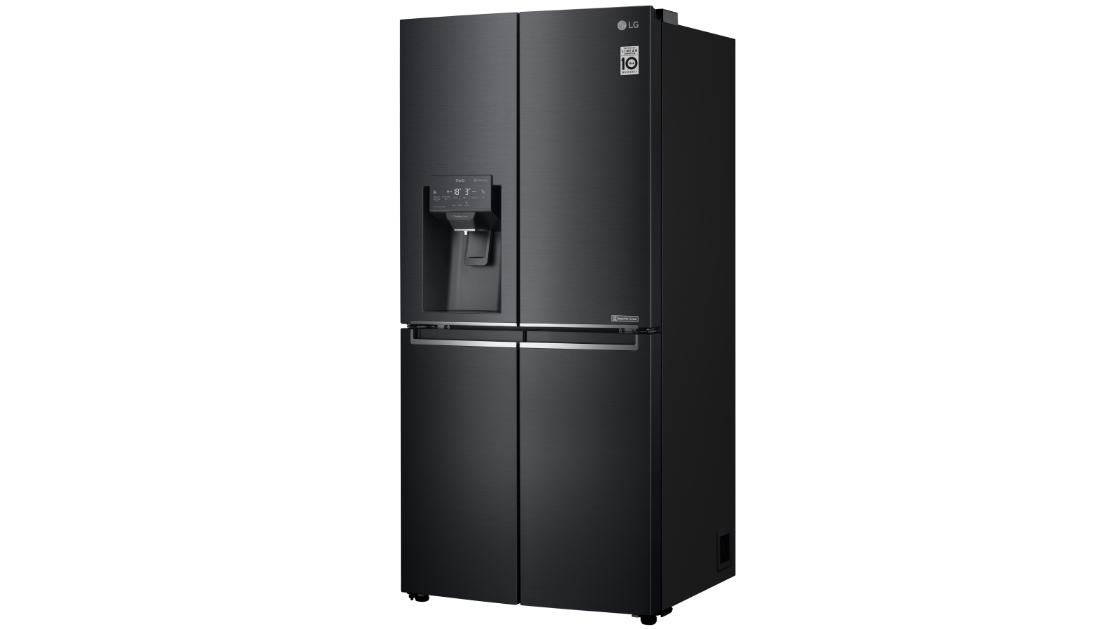 LG 508L Slim French Door Fridge with Non Plumbed Ice and Water Dispenser Matte Black Joyce Mayne