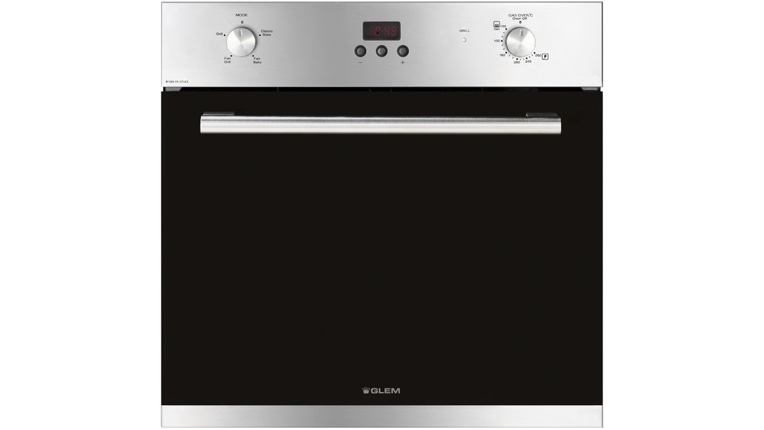Glemgas 600mm Fan Assisted Gas Oven - Stainless Steel