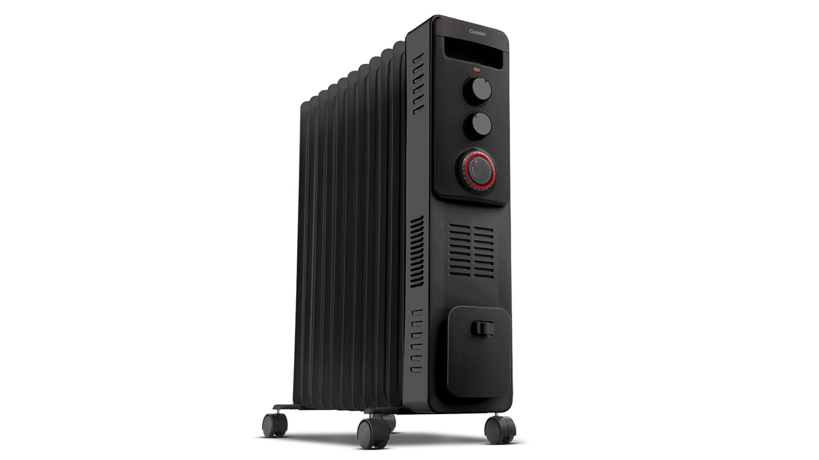 Goldair 2400W 7 Fin Oil Column Heater with Turbo Timer - Black