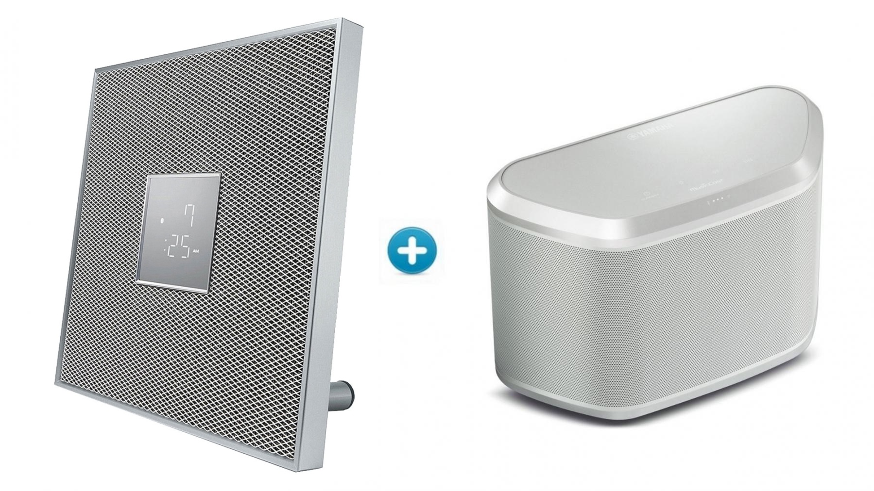 Yamaha MusicCast Wireless Multiroom Speaker + Clock Speaker Bundle - White