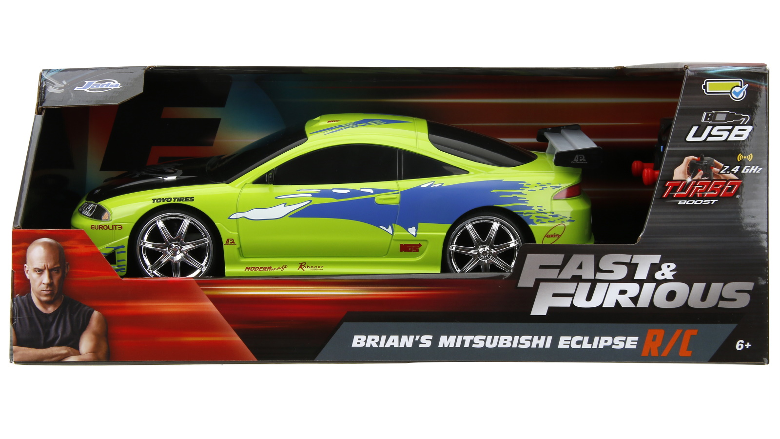 RC Land Fast and Furious Mitsubishi Eclipse 2.4Ghz 1:16 Remote Control ...