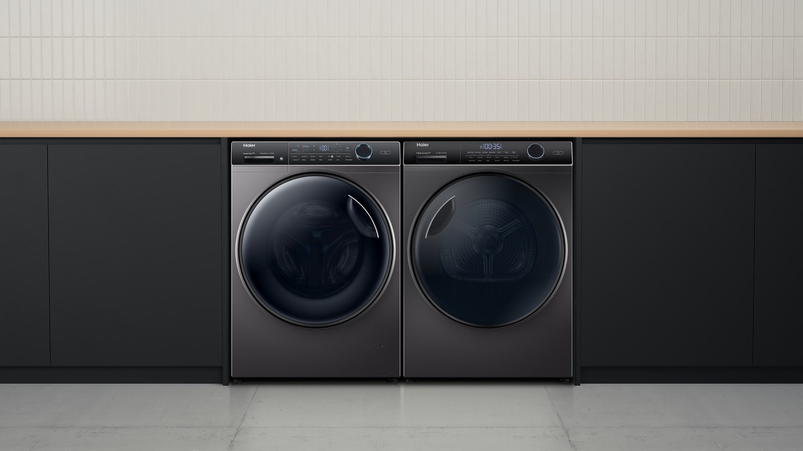 Haier 8kg Heat Pump Dryer - Black | Joyce Mayne