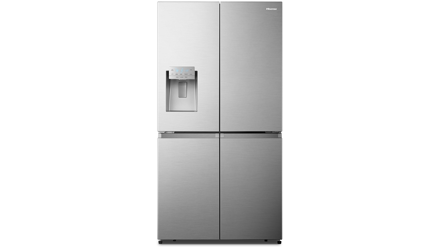 Hisense 585l Pureflat Quad Door French Door Fridge With Ice And Water Dispenser Stainless Steel 5076